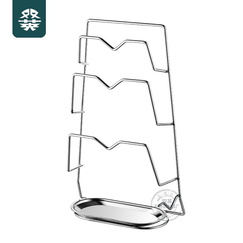 

Настенная подставка для крышки кастрюли из нержавеющей стали. Многофункциональная кухонная подставка для крышки кастрюли. With stainless steel water tray разноцветный