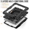 For iPad Pro 11''/Air 4/5,Military Grade Shockproof Protective Silicone Cover 360 Folding Handle Grip + Handle Shoulder Strap