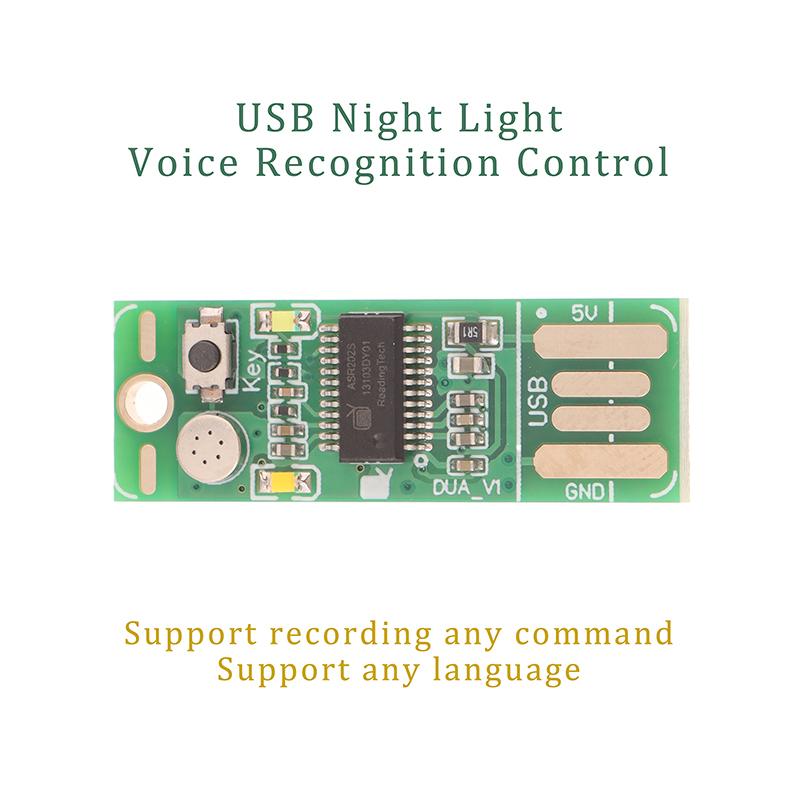 Voice Recognition Control Board Usb Night Light Dua V1 Recognizer Module Support Recording Any Command Support Any Language