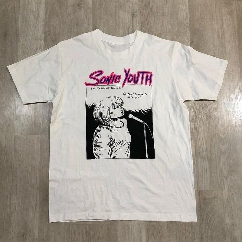 Sonic Youth Punk Rock Band Short Sleeve TShirt for Men and Women Couples Set