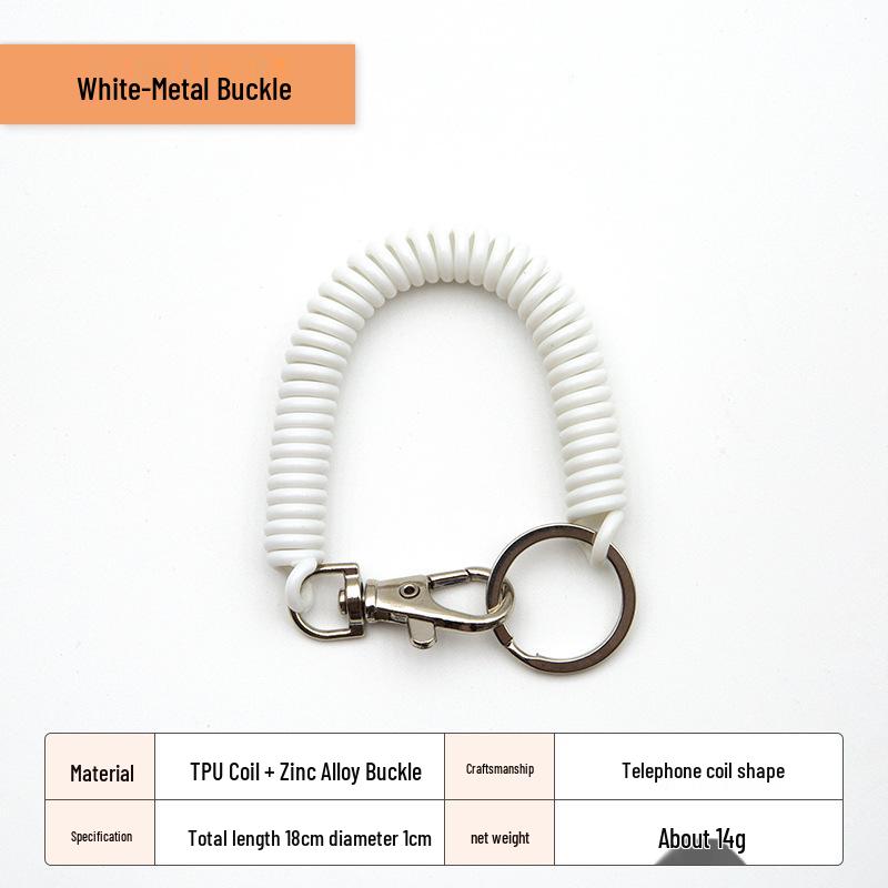 Spring Buckle Keychain Cord – Anti-Lost Outdoor Strap with Bag Holder