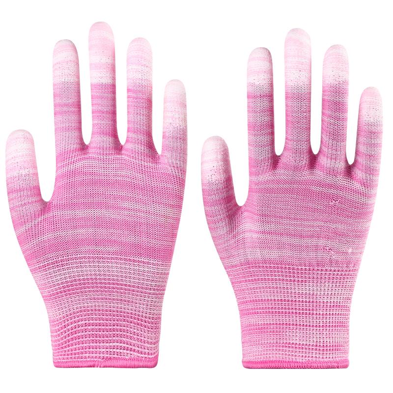 PU Antistatische Handschuhe - Atmungsaktiv, Abriebfest, Rutschfest, Getauchter Gummi, Finger- und Handflächenbeschichtet für Elektronikarbeiten