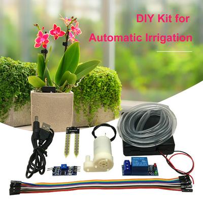 1-5 Conjuntos Módulo DIY de Riego Automático Conjunto de Detección de Humedad de Lluvia y Suelo Sensor de Humedad del Suelo Con Bomba de Agua de 50 cm Para Arduino