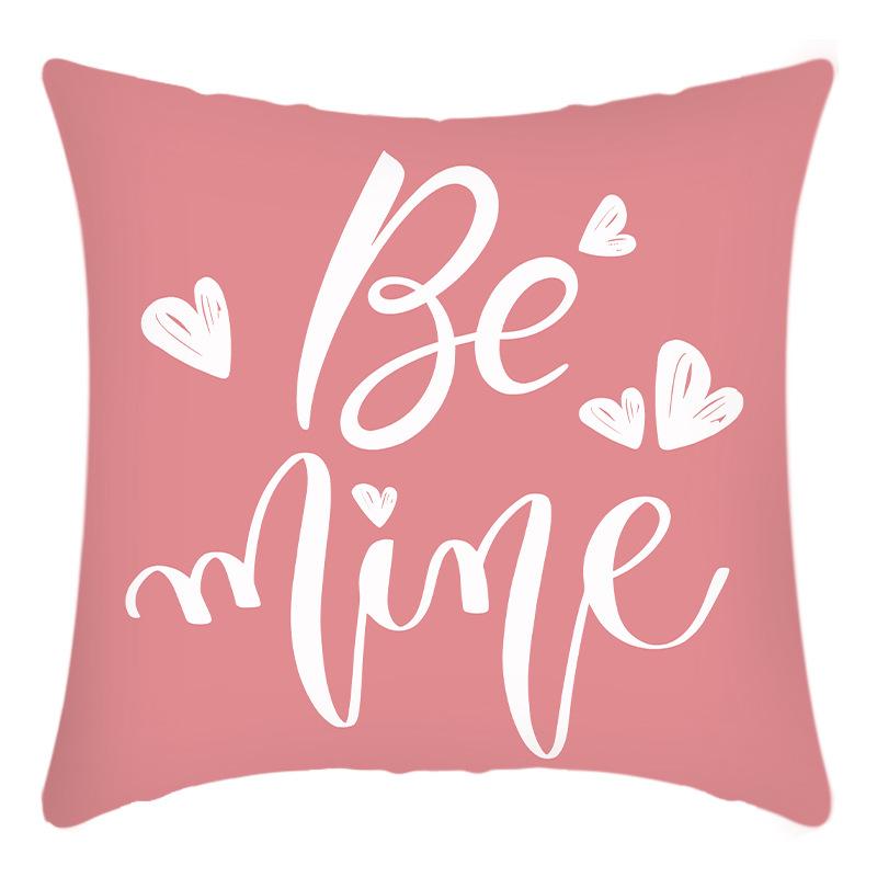 Neue Valentinstag Leinen Kurzer Plüsch Kissenbezug Kissen Auto Sofa Kissen Kissenbezug