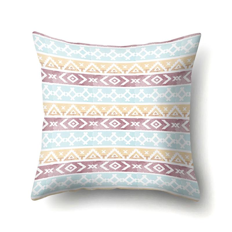 Ethnic Style Colorful Boho Polyester Pillowcase Car Decoration Home Printed Waist Pillowcase
