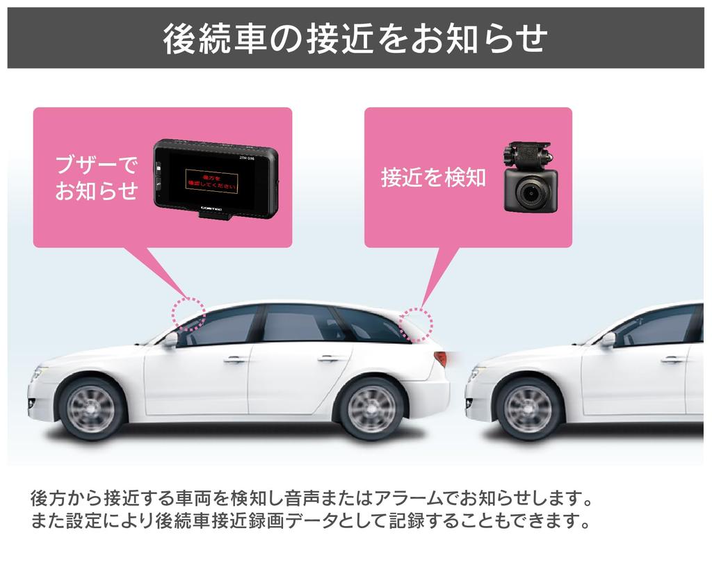 Comtec ZDR036 Car Dash Camera, Front and Rear 2 Cameras, 3.7 Million Pixels, WQHD