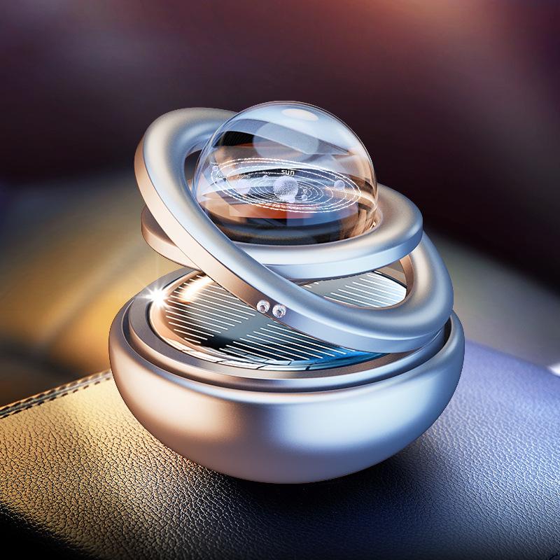 Interstellar Suspension Solar Car Air Freshener - Aluminum Alloy Perfume Ornament