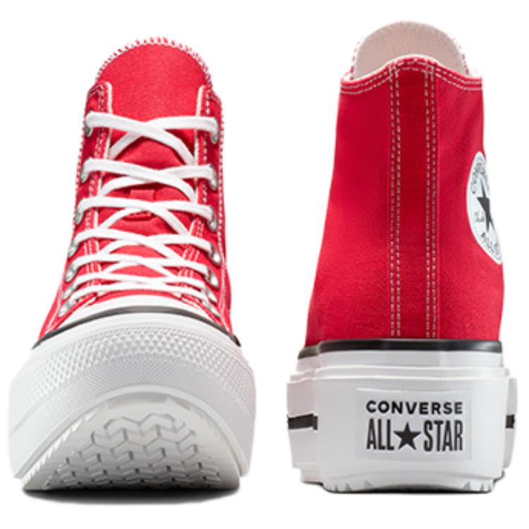 Converse Chuck Taylor All Star Lift Double Stack High Red Unisex Sneakers Black White A15542C