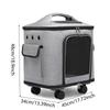 Rolling Cat Carrier Pet Rolling Carrier Retractable Handle Breathable Carrying Bag Trolley Case Handbag for Small Dogs,