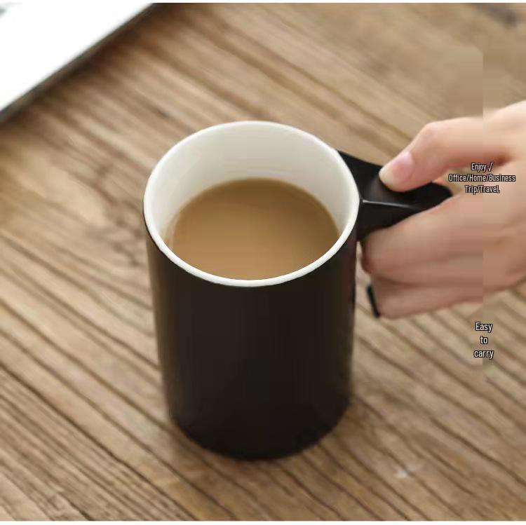 Custom Logo Ceramic Mug: Creative Inverted Design for Hotel Bathroom or Souvenir Gift