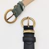 Small Two-piece Pin Buckle Imitation Leather Belt for Women's Dress Decorative PU Belt
