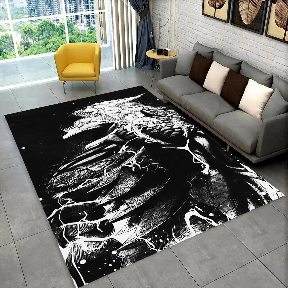 Tappeto Cartoon Anime Kaiju No.8 3D per Soggiorno Camera da Letto Casa Decorazione Divano, Tappetino Antiscivolo per Giochi Bambini Regalo