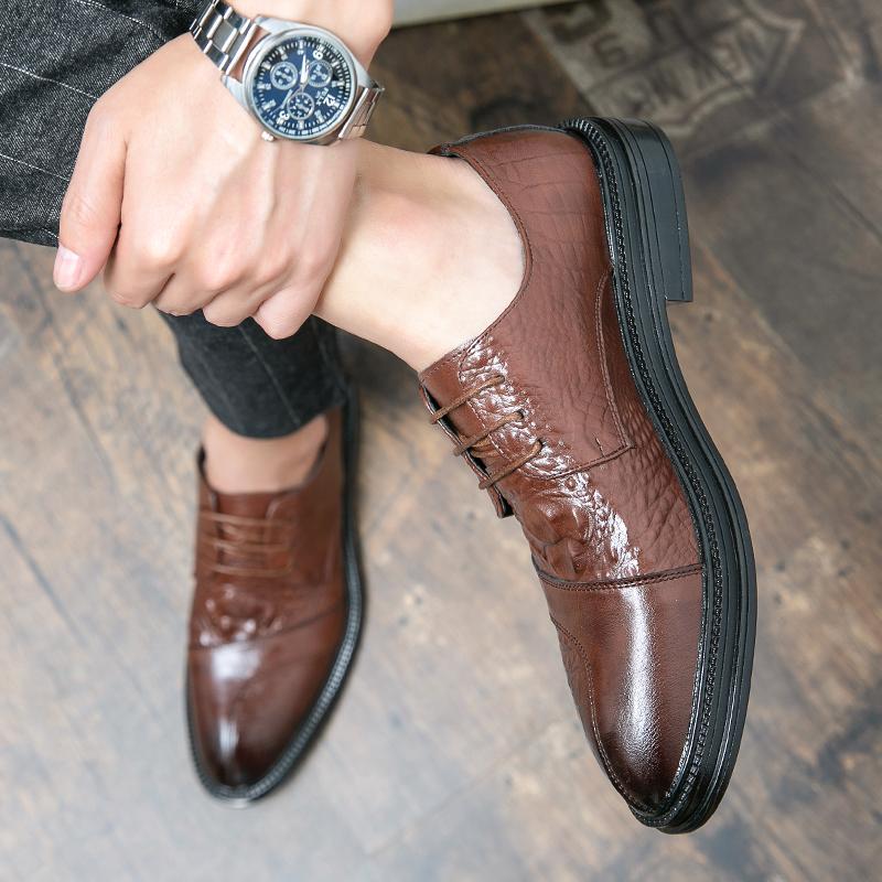 Модные мужские туфли на шнуровке — фото 3