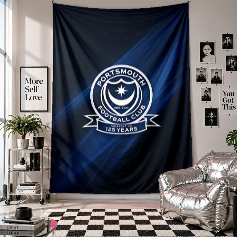 Portsmouth FC Wall Tapestry Home Decor Wall Hanging Cloth for Bedroom Living Room Background