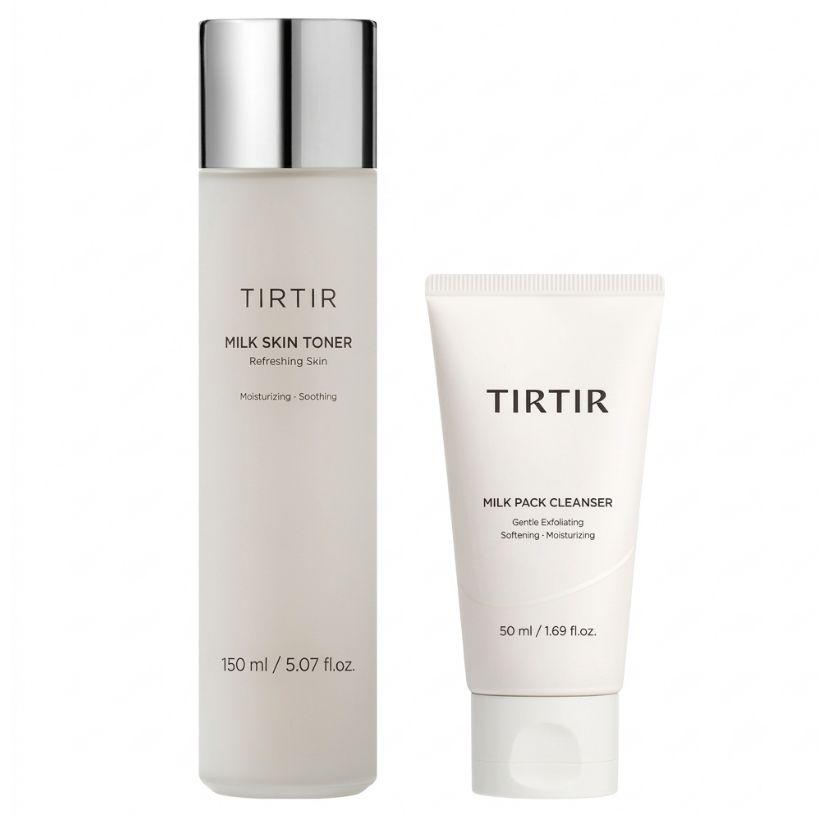 TIRTIR Milk Skin Toner 150ml + Milk Pack Cleanser 50ml Set