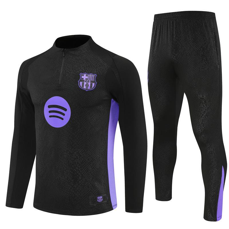 Halbzip Bestickter Fußball Trainingsanzug Set Arsenal Barcelona Real Madrid Camouflage Fußballanzug