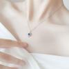 925 Sterling Silber Gliederkette Mondstein Stern Anhänger Halsketten für Frauen Hochzeitsschmuck Geschenk Choker dz070