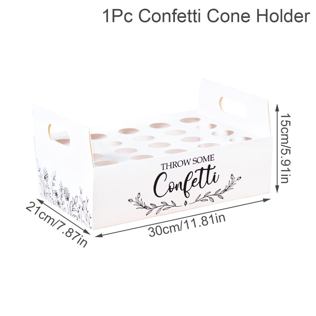 Wedding Kraft Paper Tray Confetti Cone Stand Box Tray For Wedding Decoration Flower Confetti Cones Rustic Wedding Paper Holder