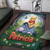 1pc Winnie The Pooh Pattern Area Rug Soft Flannel Floor Mat for Living Room,Office,Bedroom and Carpet,Sofa Coffee Table Floor Mat
