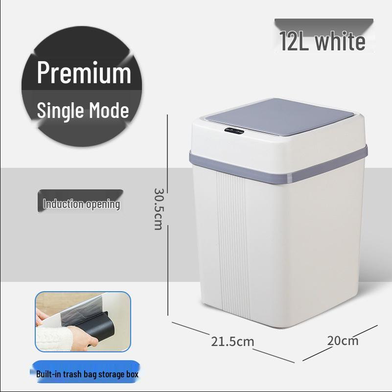 Automatic Smart Induction Trash Can for Home – Large Capacity for Living Room, Kitchen, Bathroom