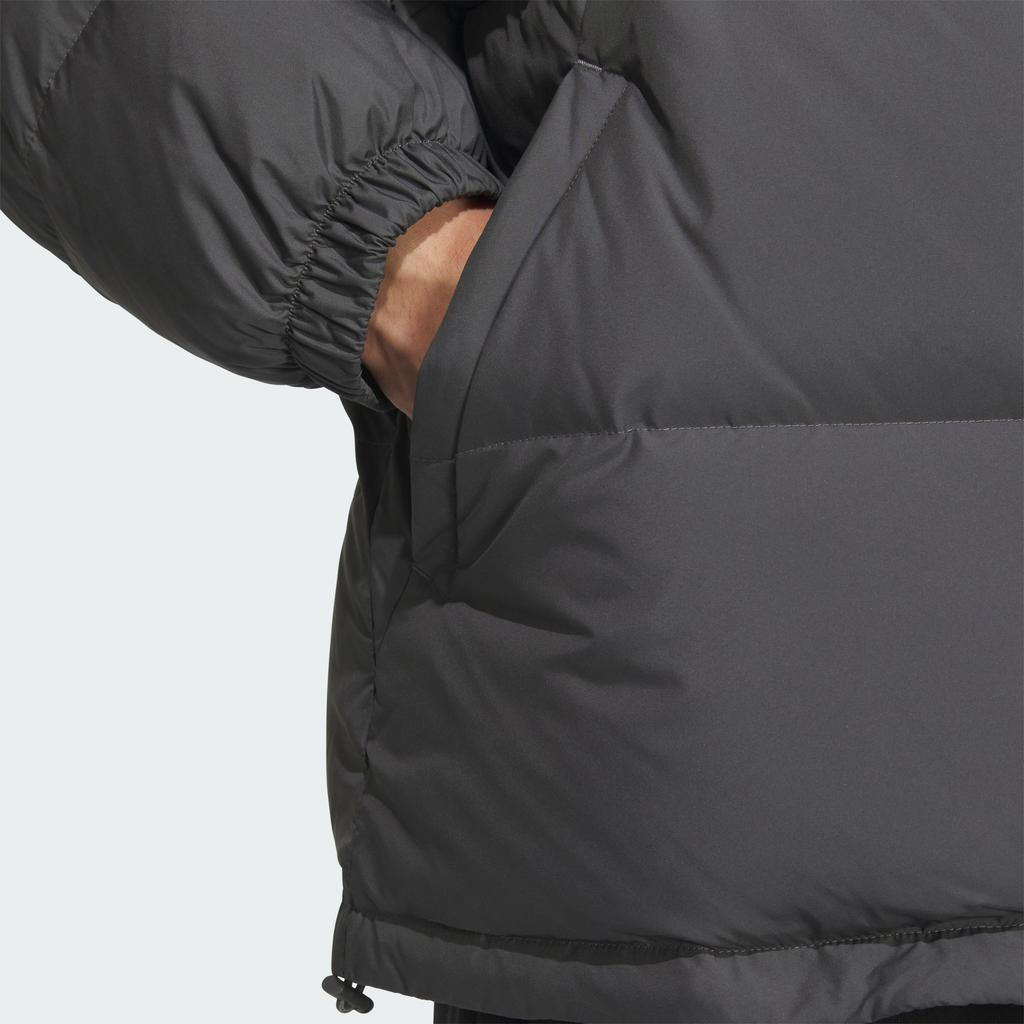 Adidas Puffy Down Comfortable Loose Warm Sports Casual Down Jacket Unisex Outerwear Dark-Gray JM9132