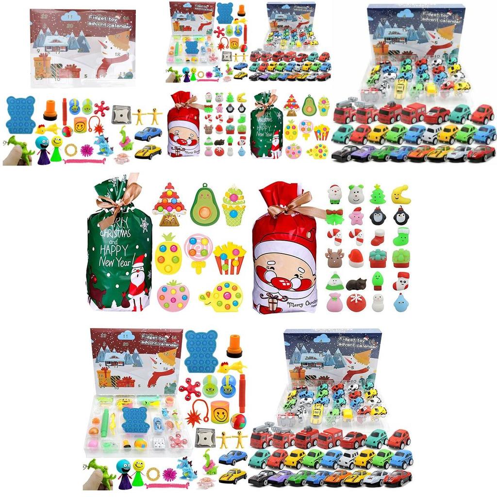 Exciting Kids Fidget Squishy Toy Cars Advent Calendar For Stress Relief And Sensory Fun