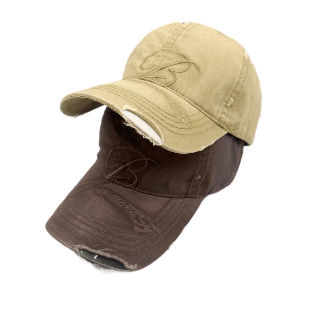 American retro washed old baseball cap embroidered B letter soft top cap men's and women's face small trendy hat