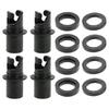 4Pcs Inflatable Boats Kayak Air Valves Adapter Inflatable Boats Connector Boats Foot Pump Hose Adapter Air Valves Nozzle
