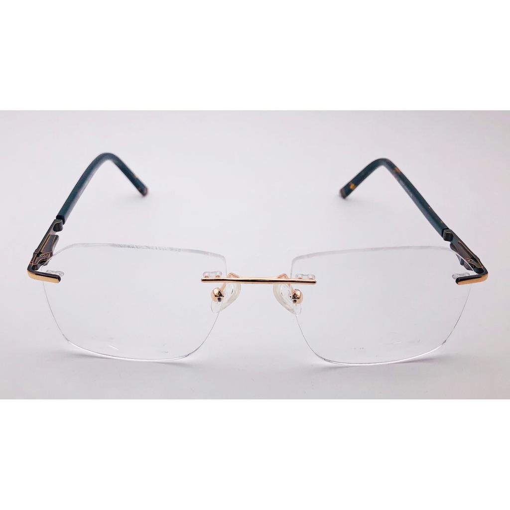 RSINC Unisex Randlose Metallfassung Mode Telegramm Goldbraun 53-17-138 IB-12 B0DK77Z84S