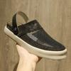 Breathable Hollow Out Sandals Summer Beach Shoes Men Driving Outwear Sandals Soft Sole Anti Slip Man Slippers Half Drag