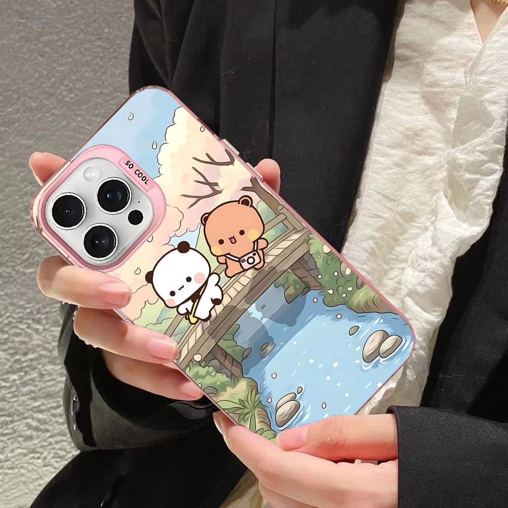 Cute Bubu Dudu Phone Case For IPhone 17 16 15 14 11 12 13 Pro Max Pro Plus Colored Silver Cover