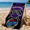 Sacramento Basketball Logo Beach Towel, Microfiber Beach Towel, Perfect For Pool, Beach, Travel, Home Decor Beach Party Fan gifts