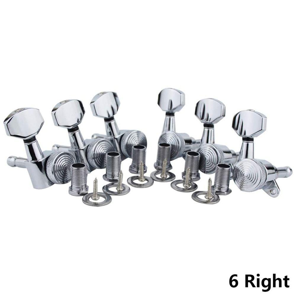 6PCS/Set Silver/Gold/Black Guitar Locking Tuners Lock String Guitar Tuning Pegs