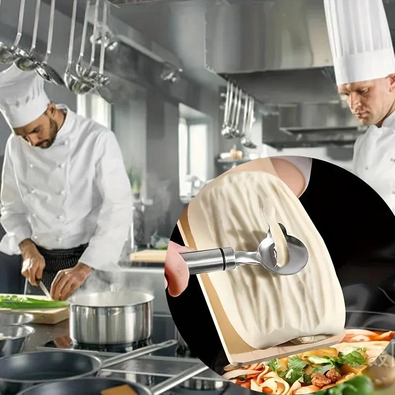 1 Stück/2 Stück Nudelschneider, Edelstahl-Nudellöffel, Handgemachter Nudelschneider, Kleines Werkzeug für Restaurantküche Küchenutensilien