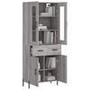 Credenza alta Grigio Sonoma 69,5 x 34 x 180 cm Truciolato