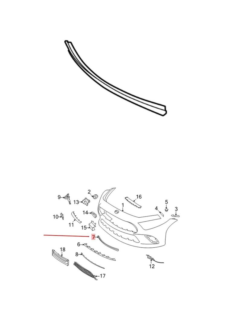 Mercedes-Benz W257 2022-2023 Ön Tampon Alt Koruma, Parça No: 2578857704