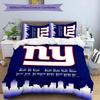 3-częściowy komplet pościeli z wzorem logo New York Giants, zestaw poszewek na kołdrę zawiera poszewkę na kołdrę i poszewki na poduszki, idealna dekoracja sypialni na każdą porę roku i prezent