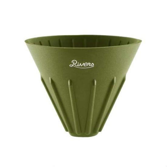 RIVERS Coffee Dripper Cave Reversible Olive Coffee Dripper 3 Lbs & Holder,