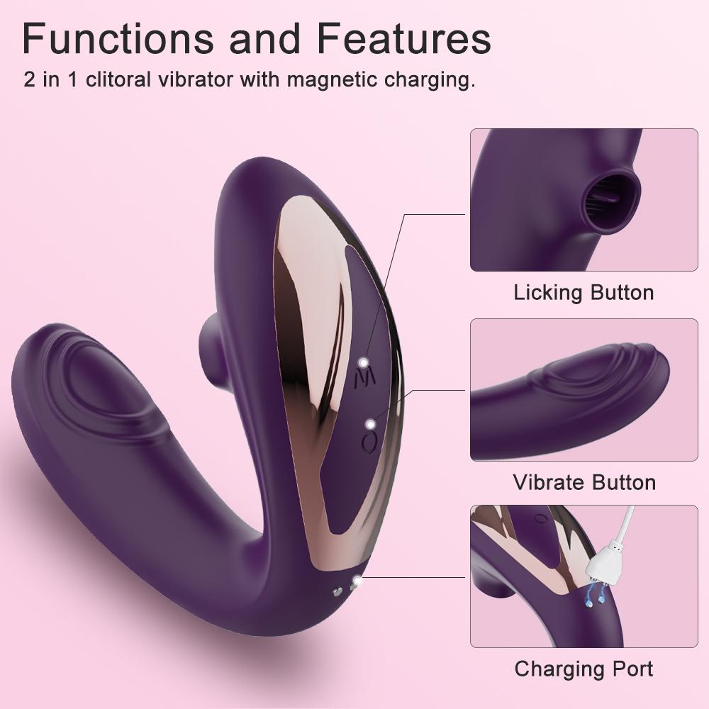 Clitoral Licking Vibrator for Woman Remote Control Clit Stimulator G-Spot Vagina Vibrator Sex Toy Female Masturbator for Women