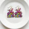 Bunny Ear Pendant Earrings, Cute Rabbit Ear Design, Flat Earrings, Elegant Holiday Gift, Suitable For Casual And Holiday Wear