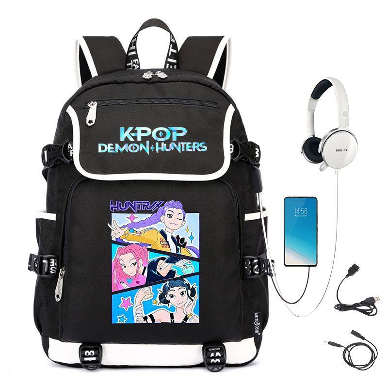 School Bag College Wind Large Capacity Middle School High School Student Cartoon Backpack