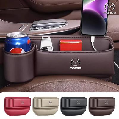 Organisateur d'espace pour siège de voiture Boîte de rangement multifonction Porte-gobelet Pour Mazda 2 3 6 5 Atenza CX3 CX5 MX5 CX7 Axela CX30 CX90 CX60 CX50
