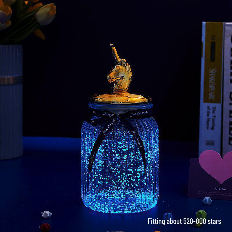 Luminous Glow-in-the-Dark Star Bottle Ornament - Creative Gift for Birthdays or Valentine's Day