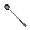Kitchen Solid Color Stainless Steel Coffee Spoon With Long Handle Scoops Dessert Tea Spoon Accessories Tableware Supplies Tools