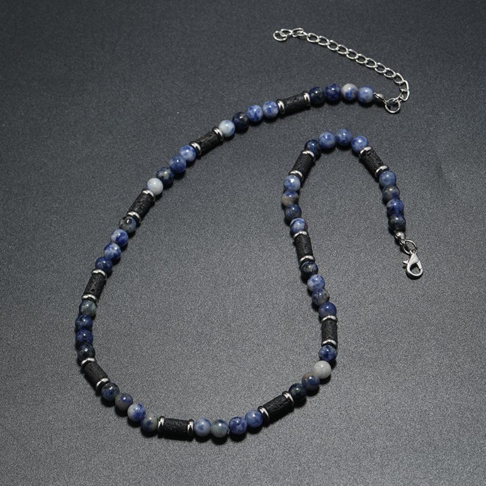 Personalized Men's Beaded Necklace Vintage Bohemian Necklace New Natural Stone Necklace  Jewelry