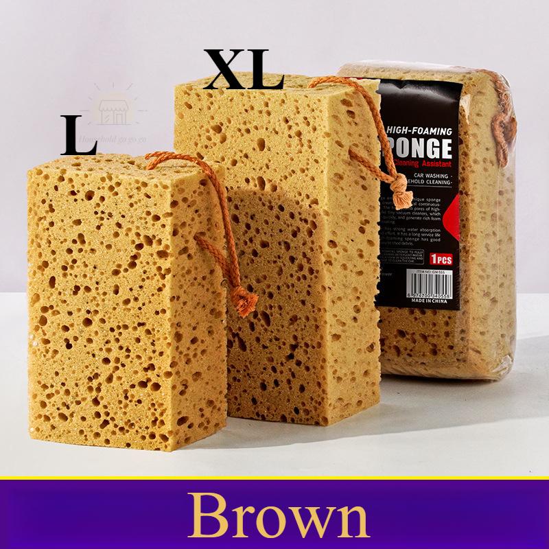 

1PC Thickened Wash Car Sponge Foaming Fast Honeycomb Seaweed Sponge Block Automotive Products Stain Removal Sponge 3Color L коричневый