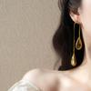 European and American Exaggerated Metal Droplet Pendants Long Tassel Earrings 2026 Fashion Jewelry Accessories For Women or Girl