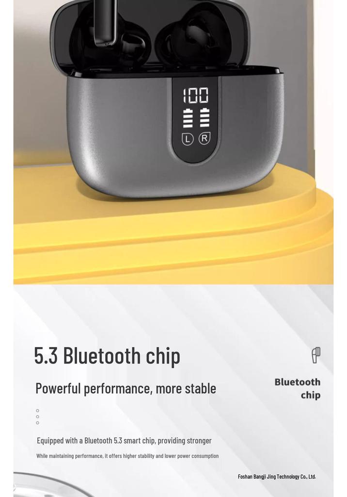 2026 High-Quality Noise-Cancelling Bluetooth Earbuds with Long Battery Life & Display, Compatible with Huawei, Apple, Xiaomi