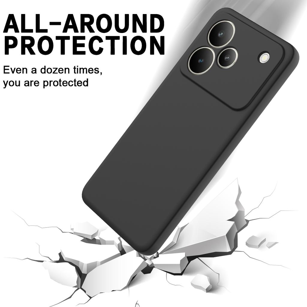 For Realme P4 Pro 5G Liquid Silicone Case Phone Back Cover with Hand Strap