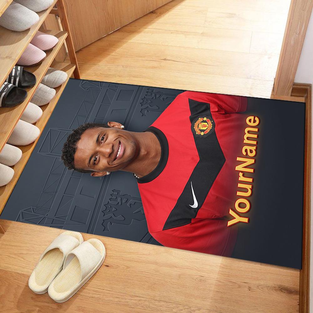 Manchester Customizable Name Floor Rug Office Rug Suitable for Dining Room Study room Hallway Decorate room Antislip Carpet Decorate Offices